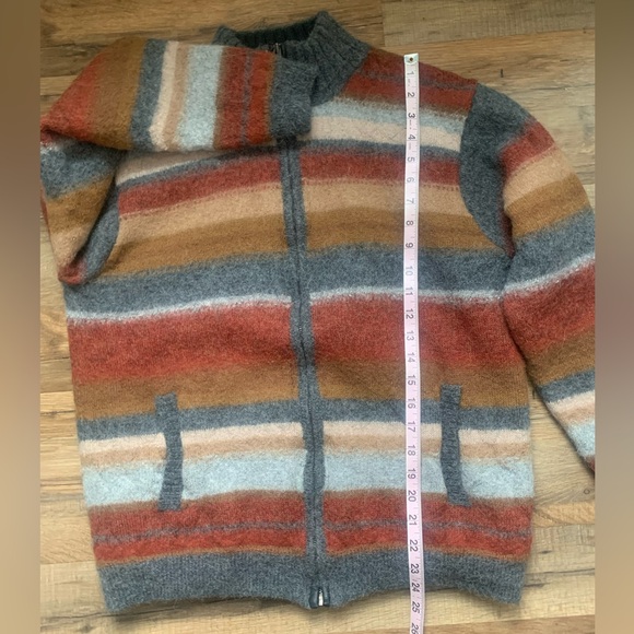 🦙Alpaca Wool🦙WALIKI Cardigan Full Zipper & Lined Gorgeous Colorway  Pockets too! - Picture 12 of 16